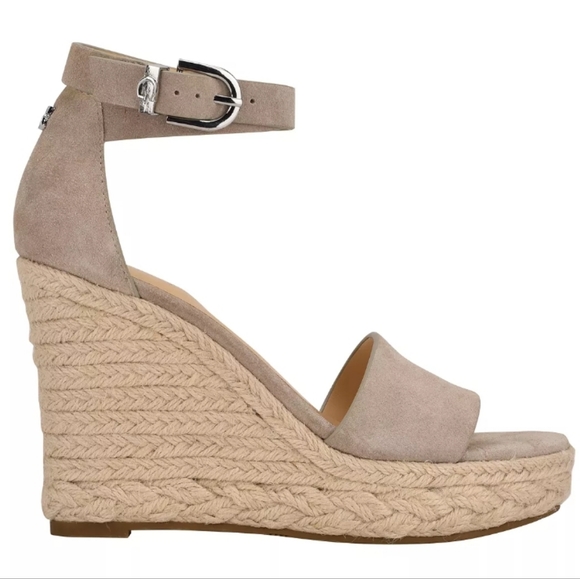 Guess Hidy Wedge Sandals Lighy Gray 8 - Picture 2 of 8